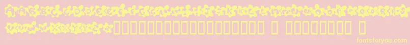 FriedEggsSmallcaps Font – Yellow Fonts on Pink Background