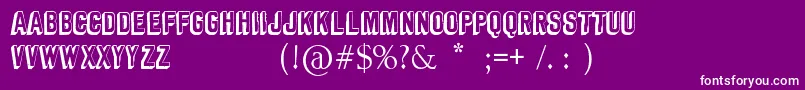 フォントComicBlockDemoByMartaVanEck – 紫の背景に白い文字