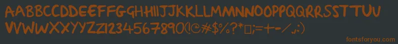 SachaSharpy Font – Brown Fonts on Black Background