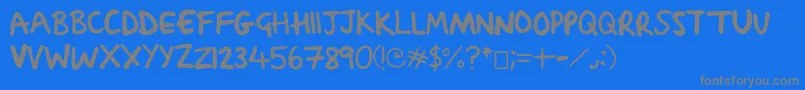 Lisätietoja SachaSharpy-fontista SachaSharpy-fontti – harmaat kirjasimet sinisellä taustalla