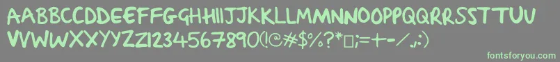 SachaSharpy Font – Green Fonts on Gray Background