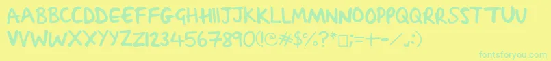 Подробнее о шрифте SachaSharpy Шрифт SachaSharpy – зелёные шрифты на жёлтом фоне