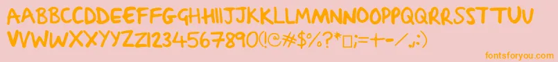 Шрифт SachaSharpy – оранжевые шрифты на розовом фоне