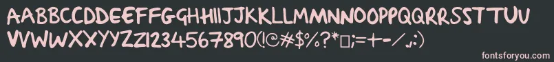 SachaSharpy Font – Pink Fonts on Black Background
