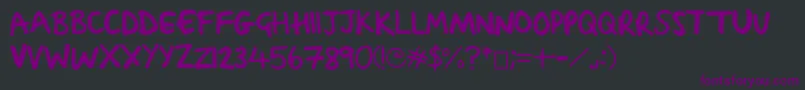 SachaSharpy Font – Purple Fonts on Black Background
