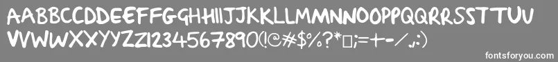 SachaSharpy Font – White Fonts on Gray Background