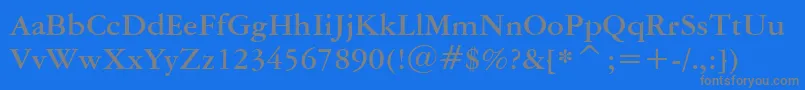 AmericanGaramondBoldBt Font – Gray Fonts on Blue Background