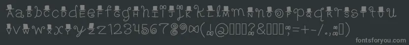 フォントFancy – 黒い背景に灰色の文字