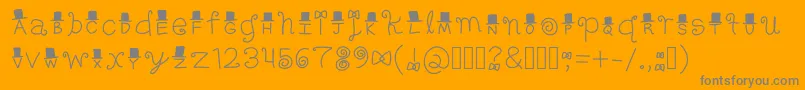 Fancy Font – Gray Fonts on Orange Background