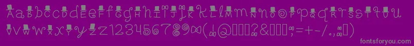 Fancy Font – Gray Fonts on Purple Background