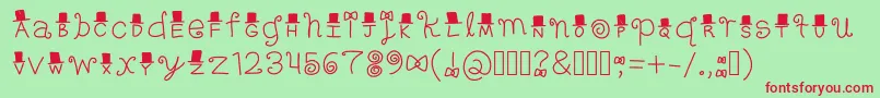 Шрифт Fancy – красные шрифты на зелёном фоне