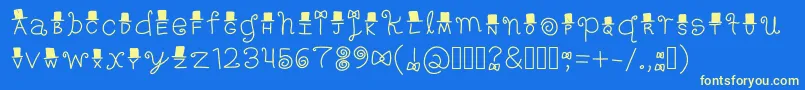 Fancy Font – Yellow Fonts on Blue Background