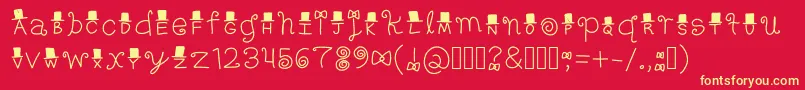 Fancy Font – Yellow Fonts on Red Background