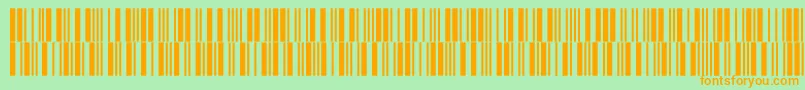 フォントV300018 – オレンジの文字が緑の背景にあります。