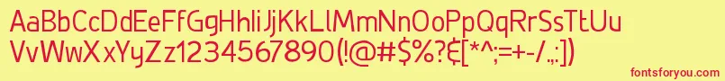 DeLuxeLight Font – Red Fonts on Yellow Background