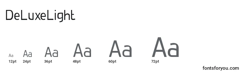 DeLuxeLight Font Sizes