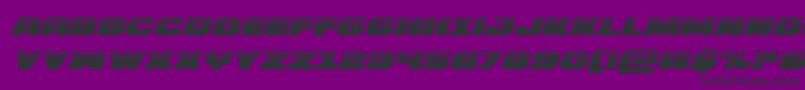 Bummerhalfital-Schriftart – Schwarze Schriften auf violettem Hintergrund