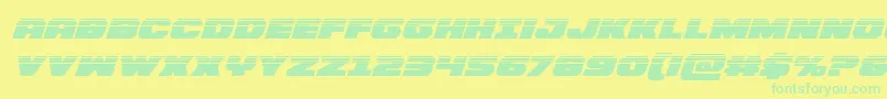 Czcionka Bummerhalfital – zielone czcionki na żółtym tle