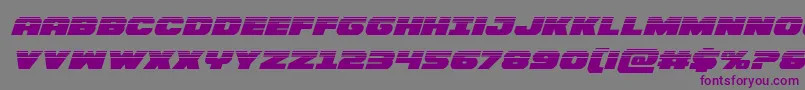 フォントBummerhalfital – 紫色のフォント、灰色の背景