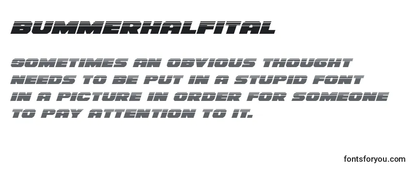 Review of the Bummerhalfital Font