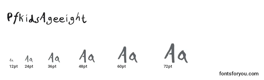 PfkidsAgeeight Font Sizes