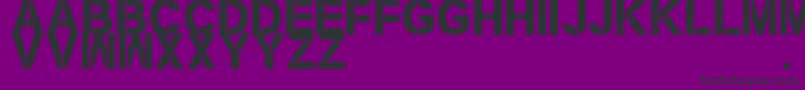 NewStencilTfb-Schriftart – Schwarze Schriften auf violettem Hintergrund
