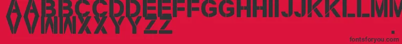 NewStencilTfb Font – Black Fonts on Red Background