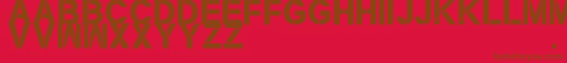 Police NewStencilTfb – polices brunes sur fond rouge