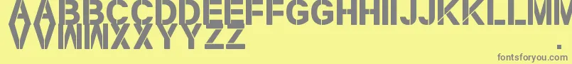 NewStencilTfb Font – Gray Fonts on Yellow Background