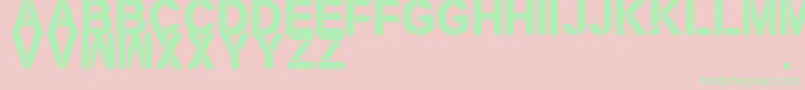 NewStencilTfb Font – Green Fonts on Pink Background