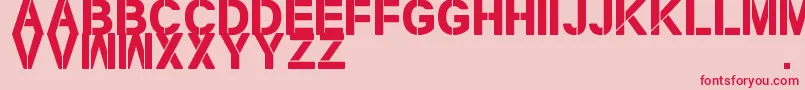 NewStencilTfb Font – Red Fonts on Pink Background