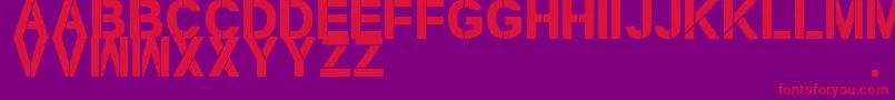 NewStencilTfb Font – Red Fonts on Purple Background