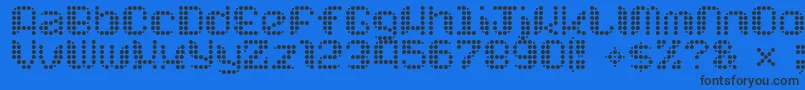 Chuck ffy Font – Black Fonts on Blue Background