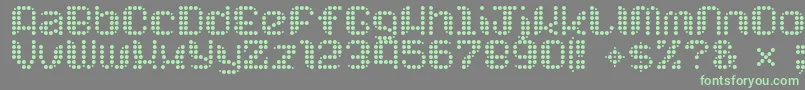 Chuck ffy Font – Green Fonts on Gray Background