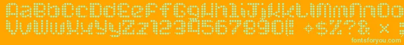 Chuck ffy Font – Green Fonts on Orange Background