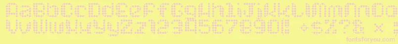Chuck ffy-fontti – vaaleanpunaiset fontit keltaisella taustalla