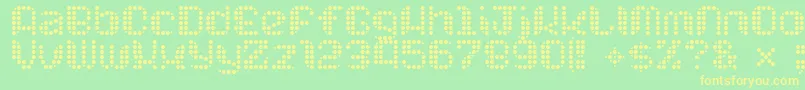 Chuck ffy Font – Yellow Fonts on Green Background