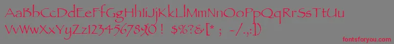 fuente Ancientscript – Fuentes Rojas Sobre Fondo Gris