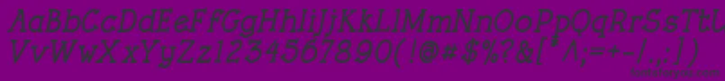 RoughLtBoldItalic Font – Black Fonts on Purple Background