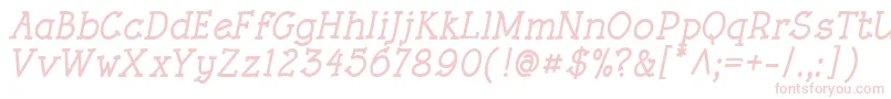RoughLtBoldItalic Font – Pink Fonts on White Background