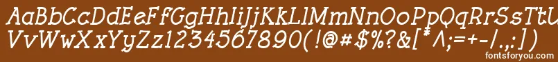 RoughLtBoldItalic Font – White Fonts on Brown Background