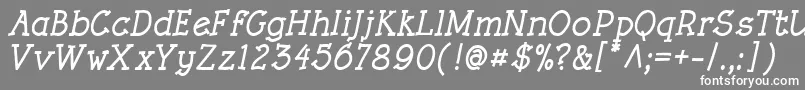 RoughLtBoldItalic Font – White Fonts on Gray Background