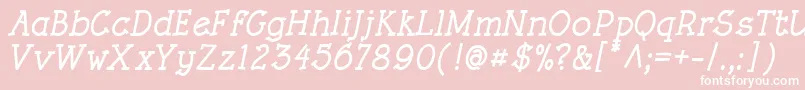 RoughLtBoldItalic Font – White Fonts on Pink Background