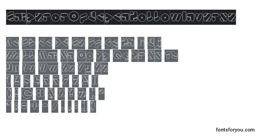 Шрифт EmperorOfJapanHollowInverse – алфавит, цифры, специальные символы