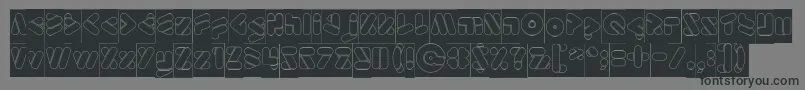 Więcej informacji o czcionce EmperorOfJapanHollowInverse Czcionka EmperorOfJapanHollowInverse – czarne czcionki na szarym tle
