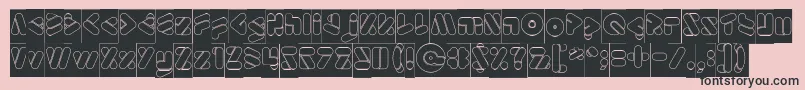 EmperorOfJapanHollowInverse Font – Black Fonts on Pink Background