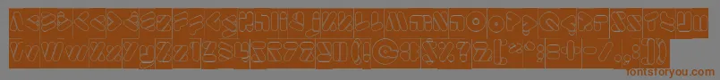 EmperorOfJapanHollowInverse Font – Brown Fonts on Gray Background