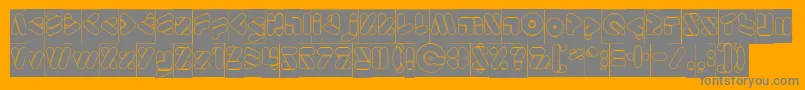 EmperorOfJapanHollowInverse Font – Gray Fonts on Orange Background