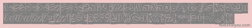 EmperorOfJapanHollowInverse Font – Gray Fonts on Pink Background