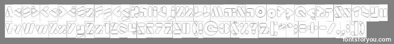 EmperorOfJapanHollowInverse Font – White Fonts on Gray Background